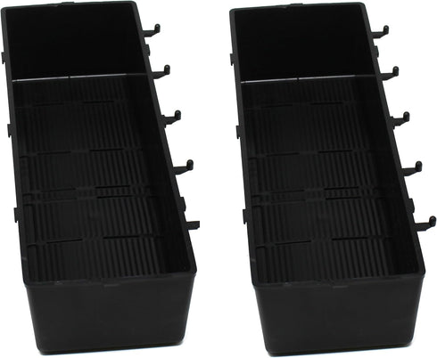 JSP Manufacturing Heavy Duty Black Peg Board Storage Bin - Parts Storage Bins with Hooks for Tool Board Workbench Craft