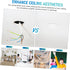 4 Pack 4.33" VILLCASE Round Ceiling Cover Plate, White Plastic Blank Electrical Box Cover with Screws, Flat Ceiling