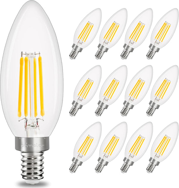 comzler Dimmable E12 LED Candelabra Bulb, 3000K Soft White, 40W Equivalent, Type