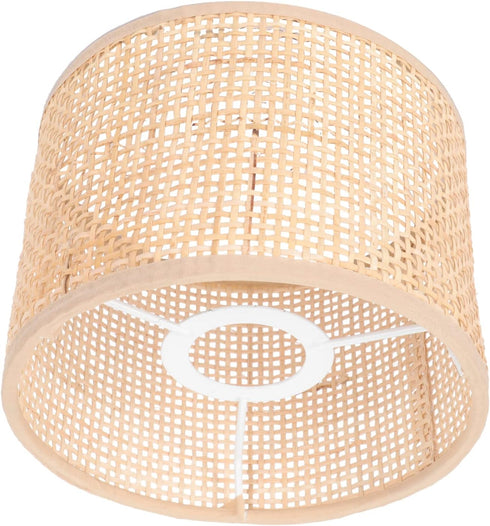 Yardwe Rattan Woven Lampshade Rattan Lamp Cover for Table Floor Lamps Elegant