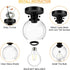 5.91 Inch Closet (E26 Bulb) Industrial Semi Flush Mount Ceiling Light, Clear Glass Ceiling Lamp Shade, Matte Black