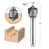 SpeTool 1/4" Shank Point Cutting Roundover Router Bit, 1/2" Cutting Diameter, 1/4" Radius for CNC Woodworking