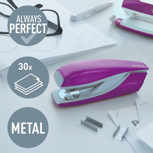 Leitz 55022062 NeXXt Blister Stapler - Purple, 30sh
