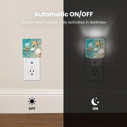 Night Light Plug-in Dusk to Dawn Smart Sensor White Led Nightlight for Bedroom Bathroom Kitchen Hallway Stairs Energy