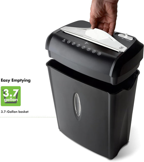 Aurora High Security Paper and Credit Card Shredder, 8-Sheet Cross-Cut with 3.7-Gallon Wastebasket