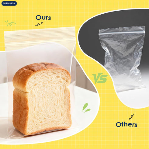 WEIYUEDA 6X9IN 300 Counts 3.94Mil packaging Clear Resealable Ziplock Plastic Bags, Double-Sided Thickened Plastic