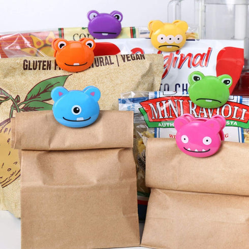 Kikkerland Monsters Bag Clips, Set of 6