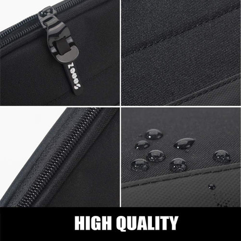 Sooez Wide-Opening Pencil Pen Case, Lightweight & Spacious Zipper Stationery Bag, Aesthetic Supply, Black