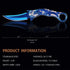 Pocket Knife for Men, Cool Folding Knife with 3D Dragon Relief, Great EDC Gift for Outdoor Survival Camping