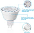 TORCHSTAR MR16 LED Bulb Dimmable, 7W 12V 490LM 50W Equivalent, 5000K Daylight, GU5.3 Bi-Pin Base MR16 LED Spotlight, LED MR16 Light Bulbs for Recessed and Track Lighting, UL & ES Listed, Pack of 6 by TORCHSTAR