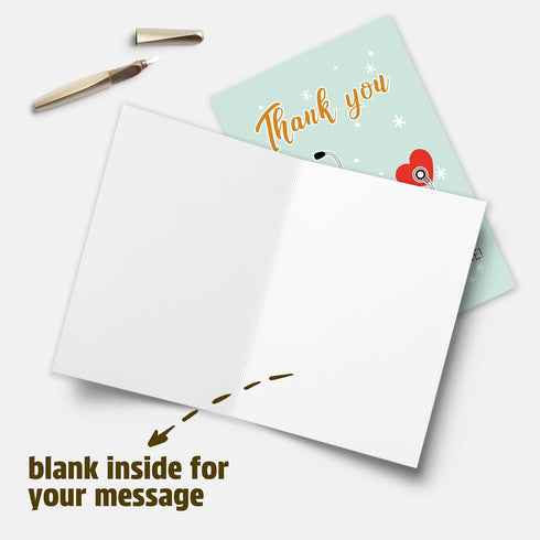 YIWANSIN Heartfelt Thank You Card for Doctor Nurse, Appreciation Card Gift for Healthcare, Medical Staff, Thank You