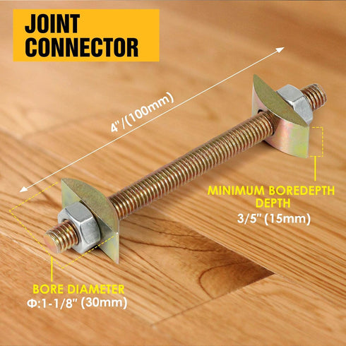 10PCS Countertop Connector, Table Top Fasteners, Miter Draw Bolt Joint Connector, Butcher Block & Furniture Kit