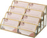 Hipiwe 8 Mirrored Glass Business Card Holder Gold Business Card Display Stand for Desk Multiple Clear Business Card