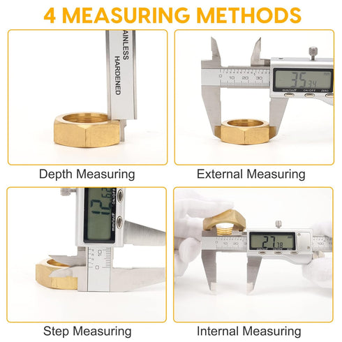 Digital Caliper, Sangabery 6 inch Stainless Steel Measuring Tool with Inch/Metric/Fractions Conversion