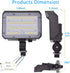 30W 5000K 4,050lm(200W AC100-277V LED Flood Light with Knuckle, Outdoor Security Fixture Light with Dusk-to-Dawn