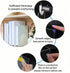 Lulonpon 16pcs Book Ends, Acrylic Non-Skid Bookends for School Library and Desktop Organizer