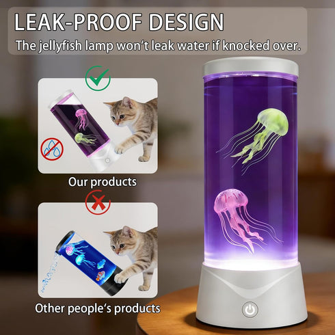 Dimind 7 Jellyfish Lamp Color Changing Effect Dancing Jelly Fish Toy Aquarium Night Light with Adapter Wave Projection