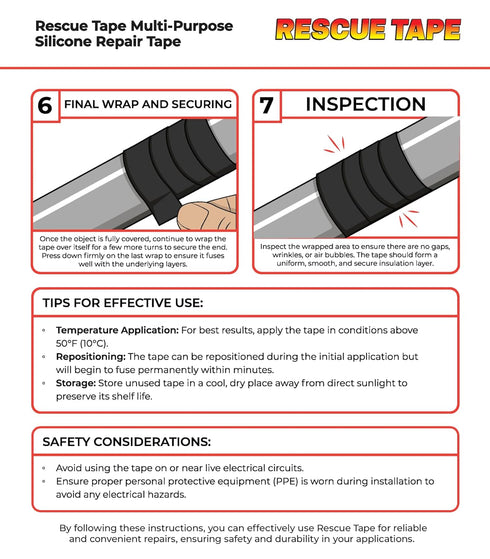 Bond It Rescue Tape, 1" x 12', Blue, Self-Fusing Silicone for Emergency Plumbing & Electrical Insulation