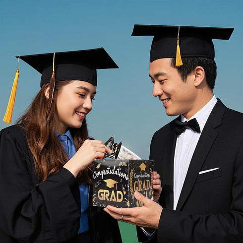 50 Set Graduation Gifts Funny Cash Gift Box Money Holder Money Gift Ideas Includes Plastic Bags with Pull-Out Card DIY