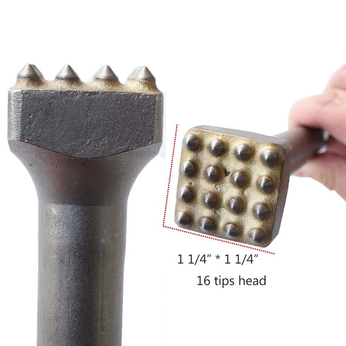 8 1/4 in. SDS Max Concrete Repair Patch Prepare Bushing Head, 1 1/4 Inch Square Head Tool Bit for Demolition Hammer