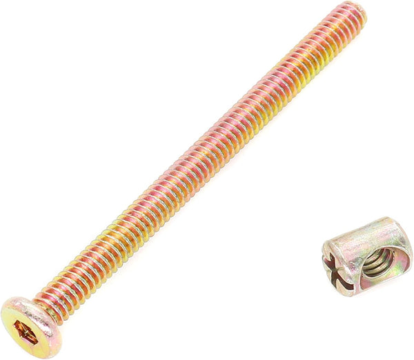 binifiMux 15-Pack Imperial 1/4-20" Hex Socket Cap Crib Screws Barrel Nuts Set for Furniture