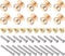 Mini Drawer Pulls 10Pcs, Zinc Alloy Round Head Knobs with Screws for Home Cabinet Drawer Handle, Light Gold