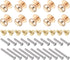 Mini Drawer Pulls 10Pcs, Zinc Alloy Round Head Knobs with Screws for Home Cabinet Drawer Handle, Light Gold