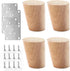 Tophacker Solid Wood Round Furniture Legs, Replacement Sofa Feet, Wooden Cabinet Legs, Table