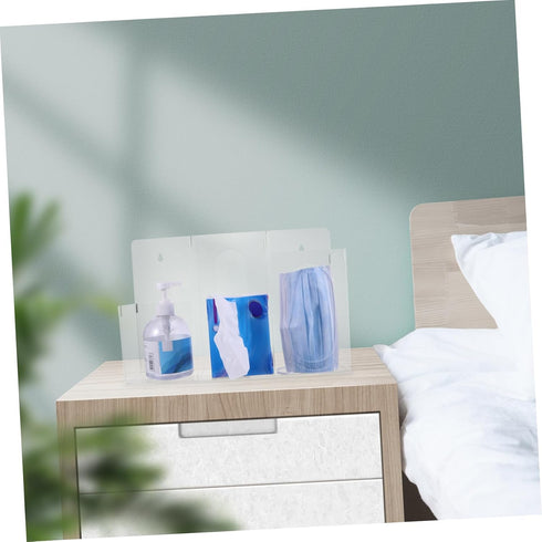 1pc Garneck Acrylic Storage Box Wipe Holder for Bathroom Tissue Box Punch Tissue Holder Hand Towel Storage Wall