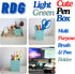 RDG Light Green Plastic Cute Pen Holder | Rectangular Shape Pen Box | Desk Organizer for School, Home, Stationery