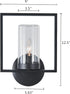 1 13" Transitional Light Textured Black Outdoor/Indoor Wall Sconce Tall