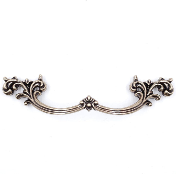 JETLAND French Provincial Drawer Pulls - 4-Pack, Antique Brass, 4" Hole Centers, Vintage