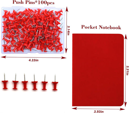 UPIHO Red Office Supplies Set - Red Desk Accessories, Stapler, Tape Dispenser, Scissors, and More for Women
