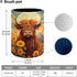 Upetstory Highland Cow Pencil Holder, Desk Office Classroom Pen Cup, Storage Pouch, Makeup Brush Holder, Holiday Gifts