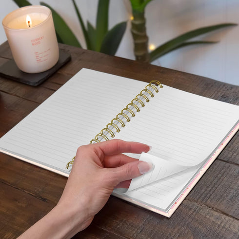 Studio Oh! Medium Spiral Notebook 5.75" x 8.75", Aesthetic Notebook for School, 160 Page Lined Paper, Back to School