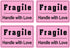 MeshaKippa 300pcs Cute 2x3" Fragile Shipping Stickers for Personal Bags, Mailing Packages, and Boxes