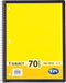 EPI Spiral Notebook, 1 Subject Wide Ruled Paper, 70 Sheets (Yellow, 3)