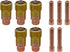 TIG Welding Torch STUBBY Gas Lens Collet Body 17GL332, 3/32" & Collet 10N24S, Copper Consumables KIT for WP 17 18 26,