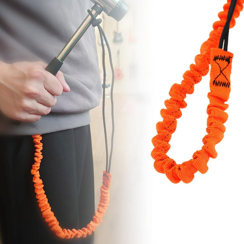 3pcs Tool Safety Rope, Work-at-Height Hardware Spanner Rope, Retractable Elastic Rope with Carabiner and Adjustable Loop