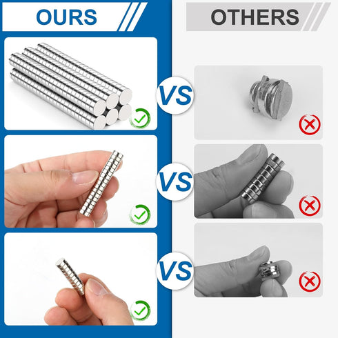 DIYMAG 150Pcs Small Magnets, 8x3mm Tiny Neodymium Rare Earth Magnets for Office, Whiteboard, Kitchen, and Crafts