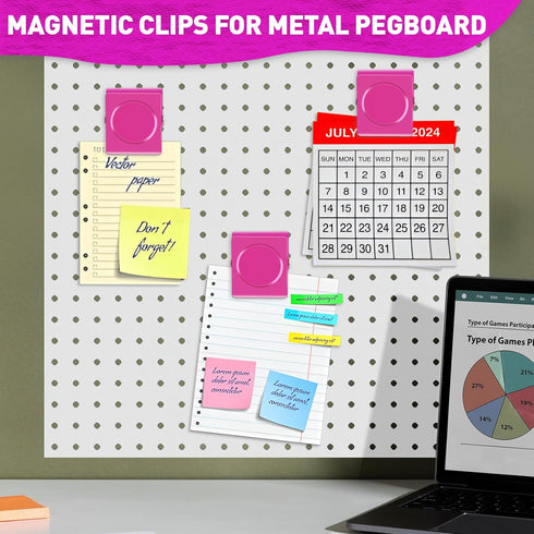 Grtard 6Pack Heavy Duty Refrigerator Magnet Clips, 2.2 Inch Super Strong Magnetic Clips for Fridge, Office, Classroom