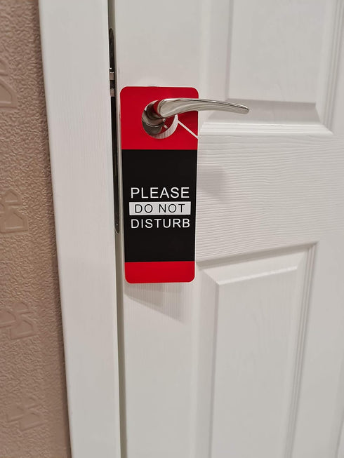 Do Not Disturb Door Hanger Sign, 2 Pack, Double Sided, Ideal for Offices, Clinics, Hotels, Therapy, Spa, Counseling