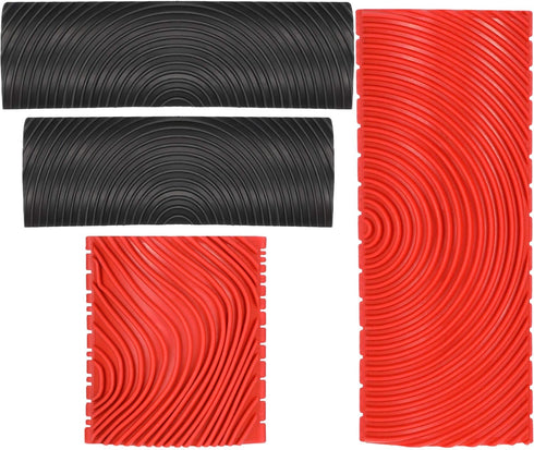 Rubber Empaistic Wood Grain Graining Pattern Tool, DIY Wood Texture Painting Tool for Wall Room Decoration