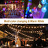 40ft 80 Mocalido Globe String Lights Battery Operated Outdoor, LEDs Hanging Lights with Remote, Warm White & Multicolor