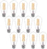 12Pack Dimmable ST58 LED Edison Bulbs, 4.5W Equivalent to 40W Vintage Light Bulbs, E26 Base 2700K ST58/ST19 Clear
