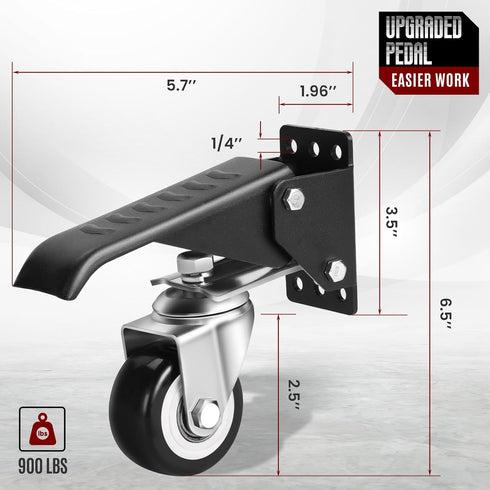 SPACECARE Heavy Duty Workbench Casters Kit, 800Lbs Capacity Set of 4 Adjustable Steel