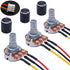 TWTADE 3PCS 100K Ohm Linear Taper Rotary Potentiometer WH148 B100K with XH2.54-3P Connector Wire Cable