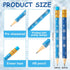 Whaline 50Pcs Winter Pencils with Erasers, 2 Styles Dark Blue and Light Blue Short Writing Pencils for School