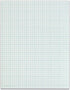 TOPS Cross Section Pad, 1 Pad, 4 Squares/Inch, Quadrille Rule, Letter Size, White, 50 Sheets