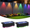 Peasur Solar Fence Lights Outdoor RGB, 2 Pack Step Light Solar Powered,
